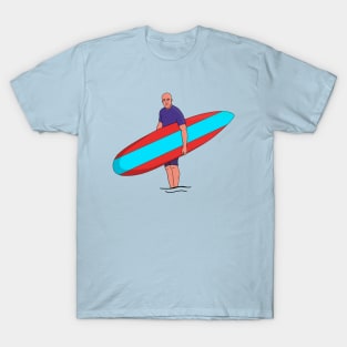 Surfer with his board T-Shirt